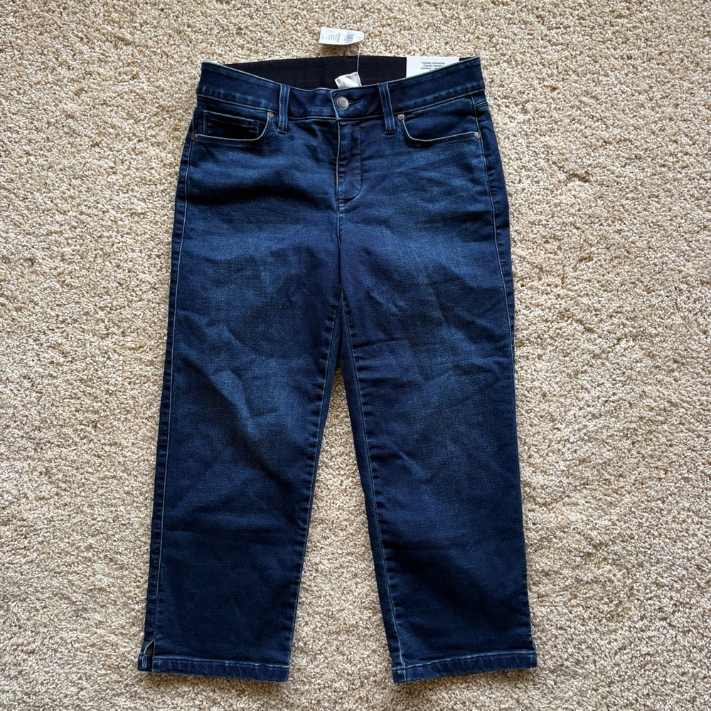 Soma Tummy Slimming Skinny Crop Jeans Dark‎ Wash Size M NWT